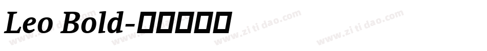 Leo Bold字体转换